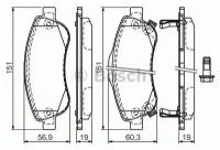 Колодки дисковые передние для honda cr-v 2.0/2.2d/2.4 06 Bosch 0986494379