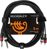 Кабель 2 Mono Jack Male - 2 RCA Male ROCKDALE DC005-5M (5 м)