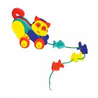 Каталка-игрушка Флексика Кошечка (45496), зеленый/синий/красный/желтый