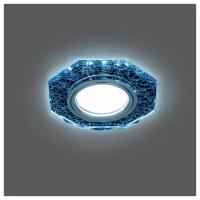 Встраиваемый светильник Gauss Backlight BL069 Восемь гран. Черный/Серебро/Хром, Gu5.3, LED 4100K 1/40