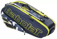 Теннисная сумка Babolat Pure Aero 2023 RHX6 GREY/YELLOW (6 ракеток) арт. 751222