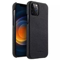 Кожаный чехол накладка Melkco для Apple iPhone 12 Pro Max (6.7") - Snap Cover - черный