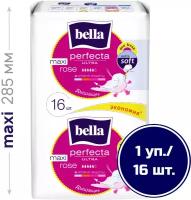 Bella прокладки Perfecta ultra maxi rose deo fresh, 5 капель, 16 шт