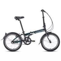 Велосипед FORWARD ENIGMA 20 3.0 (20" 3 ск. рост 11" скл.) 2020-2021, черный/серый, 1BKW1C403002