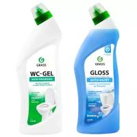 Набор: Средство для чистки сантехники "WC- Gel" + Чистящий гель для ванны и туалета "Gloss breeze"