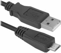 Defender USB08-06 USB 2.0 кабель для соед. USB 2.0 AM-MicroBM,1.8м, PolyBag (87459)