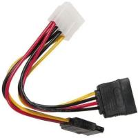 Кабель зарядки SATA 15см, molex 4pin/2x sata15pin, на 2 устр, пакет CC-SATA-PSY