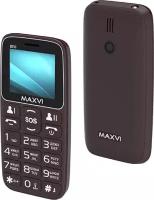 Телефон MAXVI B110, 2 SIM, коричневый