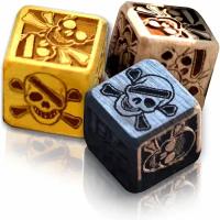 Игральные кубики Skull Dice из твердой экзотической древесины, 2шт. Дизайнерские игральные кости, дайсы D6, размер 16мм. Игра-считайте глаза Черепа