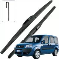 Дворники Fiat Doblo (1) 223 Фиат Добло рест 2005 2006 2007 2008 2009 2010 2011 2012 2013 2014 2015 2016 гибридные 2 шт, 550мм-450мм