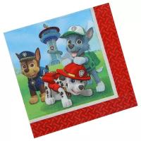 Paw Patrol / Праздничные салфетки / Набор бумажных салфеток " Щенячий патруль" 33х33 см, 16 шт