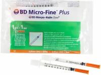 Шприц инсулиновый BD Micro-Fine Plus 1мл/U-100 30G (0,30 мм х 8 мм) 10 шт