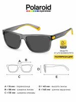 Солнцезащитные очки Polaroid Polaroid PLD 2121/S MNG EX PLD 2121/S XYO M9, серый