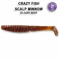 Силиконовая приманка мягкая съедобная Crazy Fish Scalp Minnow 3.2" 80 мм 7-80-32-6 5 шт