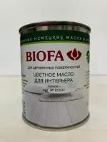 BIOFA Цветное масло для интерьера, для деревянных поверхностей, белое 0,125 л
