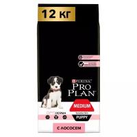 Корм Purina Pro Plan Medium Puppy Sensitive для щенков средних пород с чувствительной кожей (с лососем и рисом), 12кг