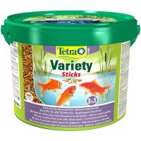 Tetra Pond Variety Sticks Смесь полноценных кормов для всех видов прудовых рыб, ведро 10 л/1,5кг