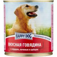 Влажный корм для собак Happy Dog NaturLine, говядина, сердце, печень, рубец