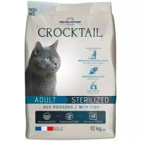 Сухой корм для взрослых стерилизованных кошек Flatazor Crocktail с рыбой 10 кг