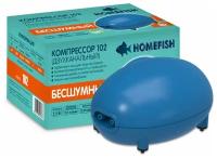 Компрессор Homefish 102 для аквариума 30 - 150 л (2 л/мин, 2.5 Вт, 2 канала, нерегулируемый)