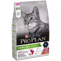 Корм для стерилизованных кошек Purina Pro Plan Opti Savour с уткой, с печенью 10 кг