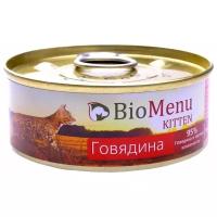 Влажный корм для котят BioMenu с говядиной (паштет)