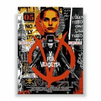 Постер, кинопостер "V - значит вендетта - V for Vendetta", 30 см х 40 см