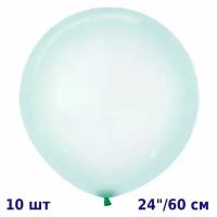 Воздушные шары (10шт, 60см) Зеленый, Кристальные шары (Кристал Пастельный) / Green / SEMPERTEX S.A, Колумбия
