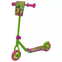 Детский 2-колесный городской самокат 1 TOY Т59569 Маша и Медведь, зеленый/розовый