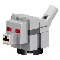 Минифигурка Minecraft #B030 Hostile Baby Wolf / Майнкрафт Враждебный Волчонок (4,5 см, пакет)
