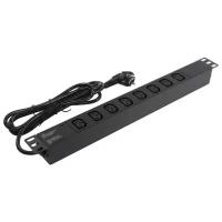 Блок розеток Exegate ServerPro PDU-19H809 8шт, 1U, 19", 2.5 м