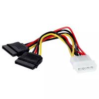 Кабель питания Exegate SATA EX-CC-SATA-PSY (Molex 4pin/2xSATA15pin, 0,15м)