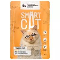 Smart Cat паучи для взрослых кошек и котят кусочки с курицей и тыквой кусочки в соусе набор - 85 г х 5+1 шт
