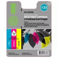 Картридж Cactus CS-C8766 №135 многоцветный, для HP DJ 5743/6543/6843/DJ 6213/7313/7413/6313/7213/7313/7413/K7103/PS 2573/2613/2713/8053/8153/8453/8753/D5063/Pro B8353