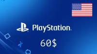 Карта пополнения PlayStation Store 60$