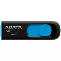 Накопитель USB 3.0 32GB ADATA DashDrive UV128 черный/голубой