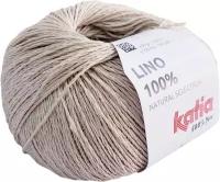 Пряжа Lino 100% Katia, 50гр/150м, 100%лен, цвет 07 светло-бежевый, 1 моток
