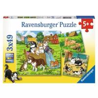 Набор пазлов Ravensburger Котята и щенки 3 в 1 (08002)