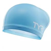 Шапочка для плавания TYR Long Hair Silicone Comfort Swim Cap Голубой