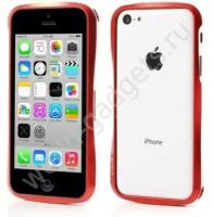 Металлический бампер LOVE MEI для iPhone 5C (красный)