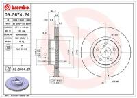 Brembo диск тормозной subaru forester (sf) 03/97-09/02 / subaru forester (sg) 06/02-12/12 / subaru foreste 09567421, (1шт)