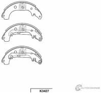 Колодки тормозные барабан. KASHIYAMA K3427