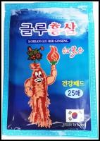 Пластырь обезболивающий с глюкозамином и красным женьшенем Korean Glu Red Ginseng, 25 шт