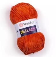 Пряжа YarnArt Dolce baby Рыжий (778) 1 моток 50 г/85 м (100% микрополиэстер) ярнарт дольче беби