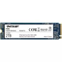 Накопитель SSD M.2 Patriot Memory P300P2TBM28 2.0TB, PCI-E 3.0 x4, up to 2100/1650MBs, 290000 IOPs, 3D TLC, SMI2263XT, TBW 320TB, 22х80mm