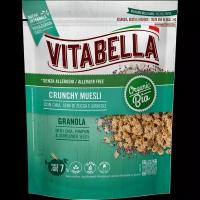 Органическая Гранола Vitabella Crunchy Granola, смесь хрустящих хлопьев с семечками чиа, подсолнечника и тыквы, без глютена и без аллергенов, только натуральные ингредиенты, веган