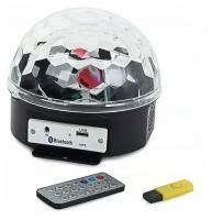 Светодиодный MP3 диско-шар Led Magic Ball Light с пультом управления, bluetooth, динамиком и флешкой / Лазерный проектор 6 цветов 3 режима блютуз