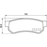 Колодки Тормозные Задн Chevrolet, Daewoo Lacetti, Nubira, Optra, Gentra 03- NISSHINBO арт. NP6040