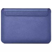 Чехол WIWU Geniunie Leather Laptop Sleeve for MacBook Pro 13/Air 13 (2018 - 2021) M1 Royal blue