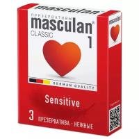 Презервативы Masculan Classic 1, 3 шт. Нежные (Senitive) ШТ